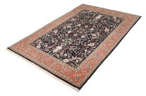 Tappeto Ilaam Floreale Blu Scuro Corallo 140x209 Cm