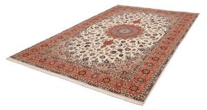 Tappeto Tabriz 50 Raj Medaglione Floreale Avorio Corallo 202x307 Cm