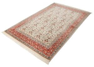 Tappeto Ilaam Floreale Avorio Rosso Mattone 135x211 Cm