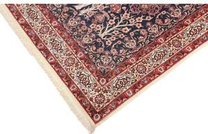 Tappeto Ilaam Medaglione Floreale Blu Scuro Rosso 104x160 Cm