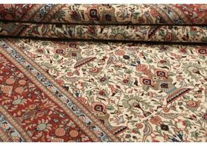 Tappeto Ilaam Floreale Avorio Rosso Mattone 135x211 Cm