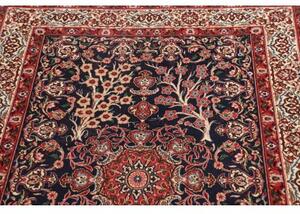 Tappeto Ilaam Medaglione Floreale Blu Scuro Rosso 104x160 Cm