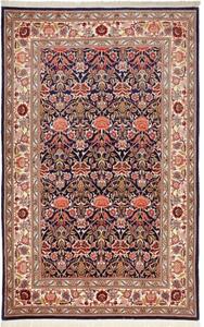 Tappeto Ilaam Floreale Blu Notte Avorio 140x222 Cm