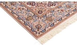 Tappeto Isfahan Medaglione Floreale Avorio Rosso Scuro 135x196 Cm