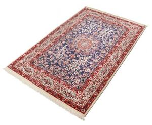 Tappeto Ilaam Medaglione Floreale Blu Scuro Rosso 104x160 Cm
