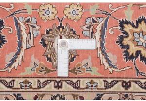 Tappeto Tabriz 50 Raj Medaglione Floreale Avorio Corallo 202x307 Cm