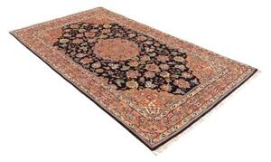 Tappeto Ilaam Medaglione Floreale Nero Rosa 138x228 Cm