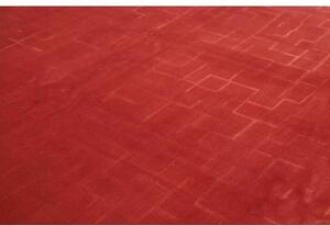 Tappeto Kathmandu Geometrico Rosso Rosso Mattone 250x350 Cm