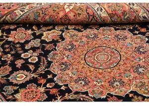 Tappeto Ilaam Medaglione Floreale Nero Rosa 138x228 Cm