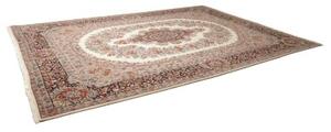 Tappeto Rawar Sherkat Medaglione Floreale Avorio Blu Scuro 291x403 Cm