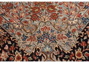 Tappeto Rawar Sherkat Medaglione Floreale Avorio Blu Scuro 291x403 Cm