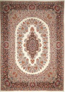 Tappeto Rawar Sherkat Medaglione Floreale Avorio Blu Scuro 291x403 Cm
