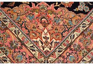 Tappeto Ilaam Medaglione Floreale Nero Rosa 138x228 Cm