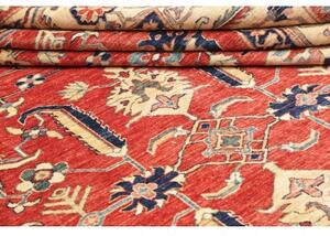 Tappeto Kazak Fine Stilizzato Rosso Mattone Avorio 248x322 Cm