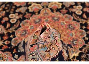 Tappeto Ilaam Medaglione Floreale Nero Rosa 138x228 Cm