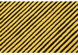 Tappeto Kathmandu Geometrico Giallo Senape Nero 90x160 Cm