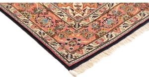 Tappeto Ilaam Medaglione Floreale Nero Rosa 138x228 Cm