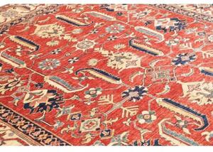 Tappeto Kazak Fine Stilizzato Rosso Mattone Avorio 248x322 Cm