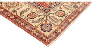 Tappeto Kazak Fine Stilizzato Rosso Mattone Avorio 248x322 Cm