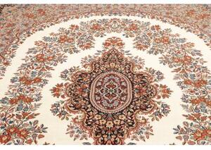 Tappeto Rawar Sherkat Medaglione Floreale Avorio Blu Scuro 291x403 Cm