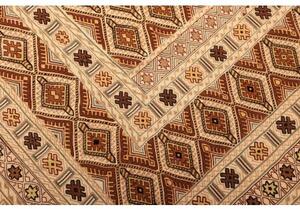 Tappeto Nakhunak Geometrico Marrone Beige 207x267 Cm