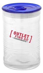 Barattolo in Vetro Borosilicato Con Guarnizione Al Silicone Dimensioni 0.8x h 16,5 cm �1000 ml con colore Blu trasparente