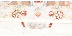 Tappeto Tabriz 50 Raj Medaglione Floreale Avorio Tortora 149x214 Cm