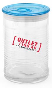 Barattolo in Vetro Borosilicato Con Guarnizione Al Silicone Dimensioni 0.8x h 16,5 cm �1000 ml con colore Azzurro trasparente