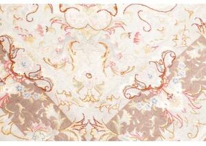 Tappeto Tabriz 50 Raj Medaglione Floreale Avorio Tortora 149x214 Cm