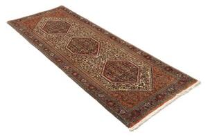 Tappeto Bidjar Stilizzato Avorio Mattone Corsia 76x211 Cm