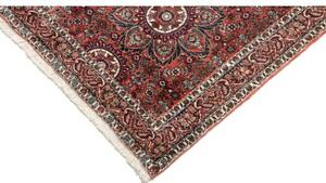 Tappeto Bidjar Medaglione Floreale Rosso Ruggine Blu Scuro Corsia 66x210 Cm