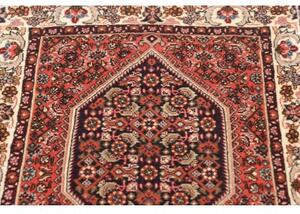Tappeto Bidjar Stilizzato Rosso Mattone Blu Scuro Corsia 64x220 Cm