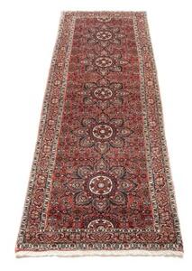 Tappeto Bidjar Medaglione Floreale Rosso Ruggine Blu Scuro Corsia 66x210 Cm