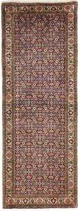 Tappeto Bidjar Stilizzato Blu Scuro Beige Corsia 77x207 Cm