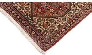 Tappeto Bidjar Stilizzato Rosso Antico Avorio Corsia 63x158 Cm