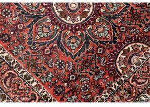 Tappeto Bidjar Medaglione Floreale Rosso Ruggine Blu Scuro Corsia 66x210 Cm