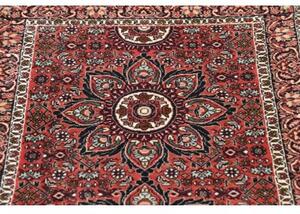 Tappeto Bidjar Medaglione Floreale Rosso Ruggine Blu Scuro Corsia 66x210 Cm