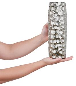 Vaso di fiori in alluminio argento metallo decorazioni per la casa vaso decorativo alto fatto a mano per interni Beliani