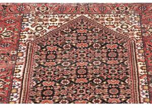 Tappeto Bidjar Stilizzato Rosso Mattone Avorio Corsia 68x255 Cm