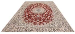 Tappeto Nain 9la Medaglione Floreale Rosso Avorio 255x335 Cm