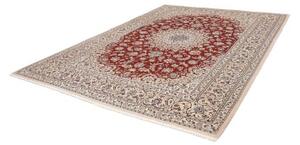 Tappeto Nain 9la Medaglione Floreale Rosso Avorio 255x335 Cm