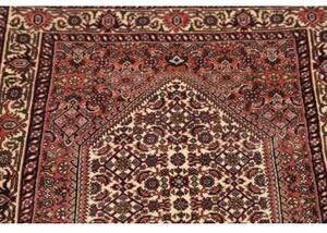 Tappeto Bidjar Stilizzato Rosso Antico Avorio Corsia 74x221 Cm