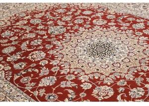 Tappeto Nain 9la Medaglione Floreale Rosso Avorio 255x335 Cm