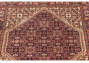 Tappeto Bidjar Stilizzato Blu Scuro Avorio Corsia 70x252 Cm