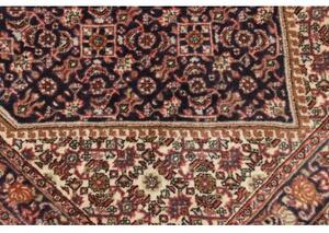 Tappeto Bidjar Stilizzato Blu Scuro Avorio Corsia 70x252 Cm