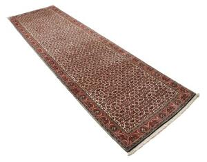 Tappeto Bidjar Stilizzato Avorio Rosso Corsia 87x306 Cm