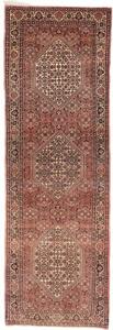 Tappeto Bidjar Stilizzato Rosso Antico Avorio Corsia 74x221 Cm