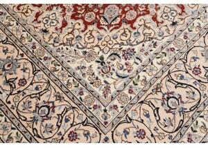 Tappeto Nain 9la Medaglione Floreale Rosso Avorio 255x335 Cm