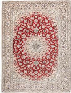 Tappeto Nain 9la Medaglione Floreale Rosso Avorio 255x335 Cm