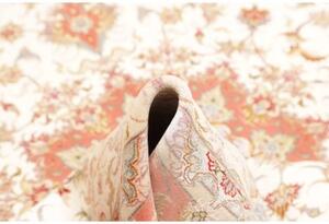 Tappeto Tabriz 70 Raj Medaglione Floreale Avorio Corallo 155x213 Cm